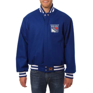New York Rangers Varsity Jacket Blue