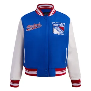 New York Rangers Women’s Wool Varsity Jacket