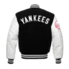 New York Yankees Black and White Letterman Varsity Jacket 1
