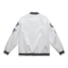 New York Yankees City Collection Rib Knitted Satin Varsity Jacket – White 1