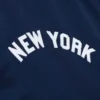 New York Yankees Cooperstown Heavyweight Full-Snap Satin Varsity Navy Jacket 3