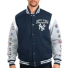 New York Yankees Franchise NavyGray Wool Varsity Jacket