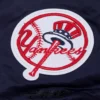 New York Yankees Mashup Women’s Full-Snap Navy Satin Varsity Jacket 5