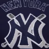 New York Yankees Mashup Women’s Wool & Leather Varsity Jacket – NavyWhite 4