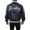 New York Yankees Navy Full Leather Varsity Jacket 1