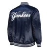 New York Yankees Patch Satin Varsity Jacket – Navy 1