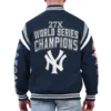 New York Yankees Quick Full-Snap Varsity Jacket – Navy 1