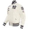 New York Yankees Retro Classic Full-Snap Satin Varsity Jacket 2