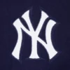 New York Yankees Script Tail Women’s Navy Wool & Leather Varsity Jacket 4