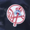 New York Yankees Team 2.0 Satin Raglan Full-Snap Satin Varsity Jacket – NavyRed 2