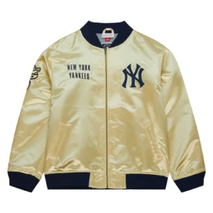 New York Yankees Team OG 2.0 Satin Full-Zip Varsity Gold Jacket