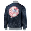 New York Yankees The Ambassador Satin Varsity Jacket 1