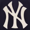 New York Yankees Two Tone Handcrafted Logo Wool Jacket – BlackGray 3