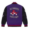 OVO Mitchell And Ness 95 Raptors Varsity Jacket Purple 1