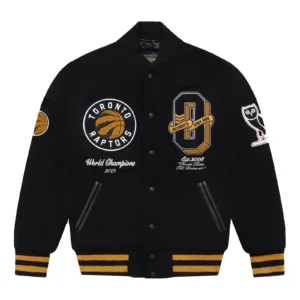 OVO x NBA Toronto Raptors Black Varsity Jacket