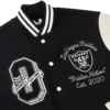 OVO x NFL Las Vegas Raiders Black Full-Snap Varsity Jacket 2