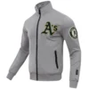 Oakland Athletics Classic Chenille Polyester Gray Varsity Jacket 2