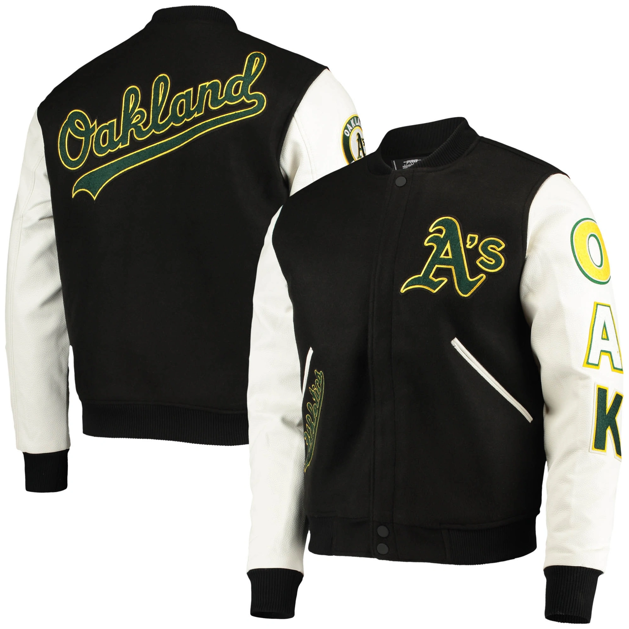 Oakland Athletics Classic Logo Wool & Leather Varsity Jacket 1