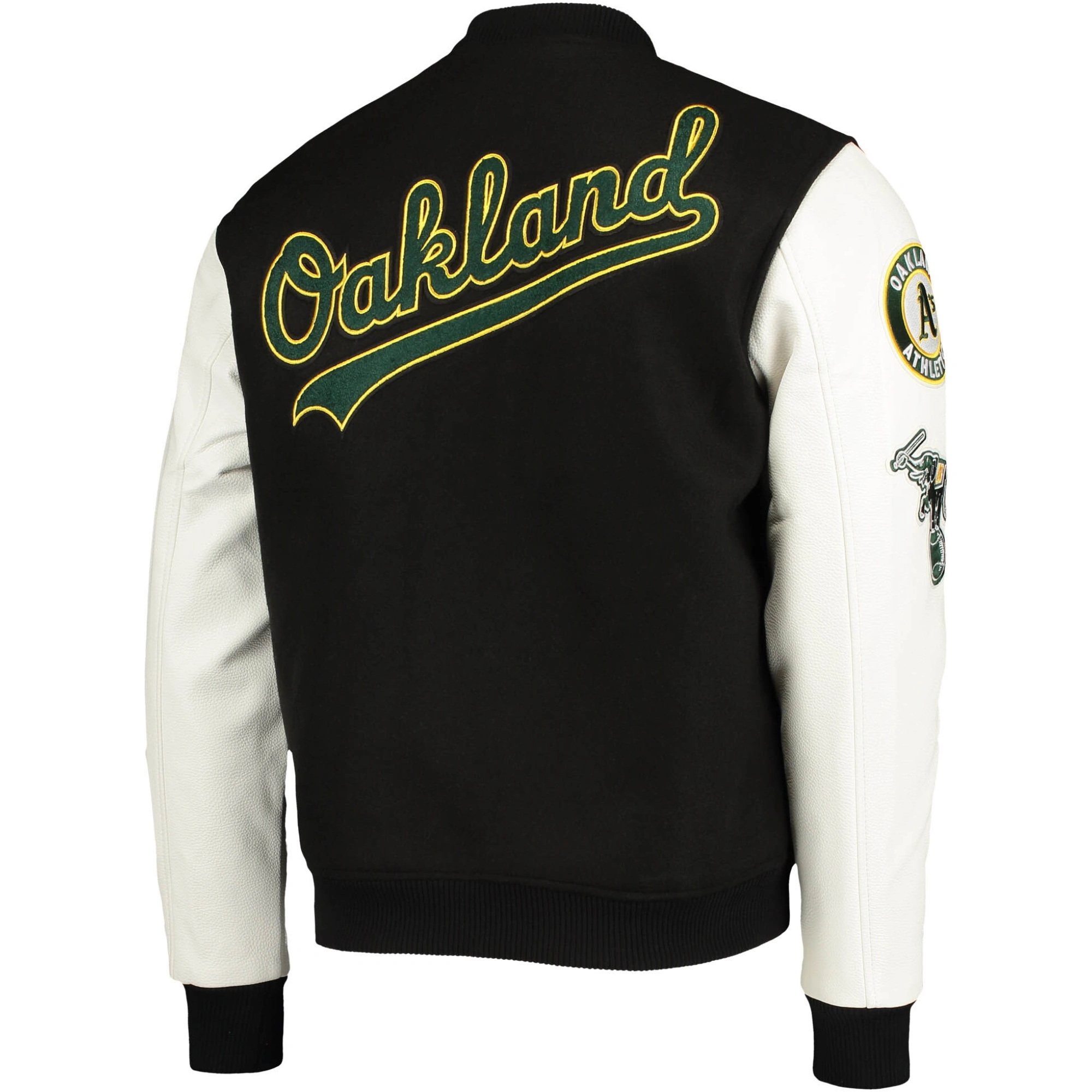 Oakland Athletics Classic Logo Wool & Leather Varsity Jacket 2