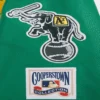 Oakland Athletics Retro Classic Women’s Wool & Leather Varsity CreamGreen Jacket 8