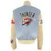 Oklahoma City Thunder Baby Blue and Cream Jacket 1