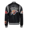 Oklahoma City Thunder Black Varsity Jacket 1