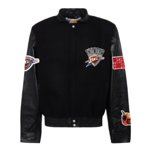 Oklahoma City Thunder Black Wool Varsity Jacket
