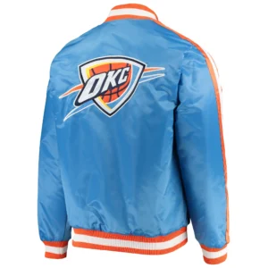 Oklahoma City Thunder Blue The Offensive Varsity Jacket 1