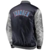 Oklahoma City Thunder Branded Iconic Tackle Twill Varsity Black Jacket 1