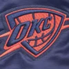 Oklahoma City Thunder City Edition Full-Snap Navy Satin Varsity Jacket 2