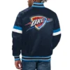 Oklahoma City Thunder Home Game Navy Blue Varsity Jacket 1