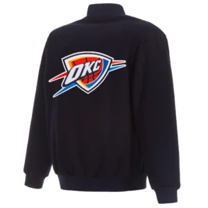 Oklahoma City Thunder One Color Varsity Jacket 1