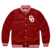 Oklahoma Sooners Red Logo Varsity Jacket