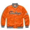 Oklahoma State Cowboys Script Orange Varsity Jacket