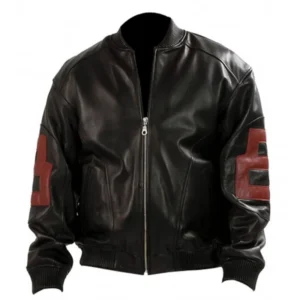 Original David Puddy – Seinfeld Black 8 Ball Men’s Bomber Genuine Leather Jacket