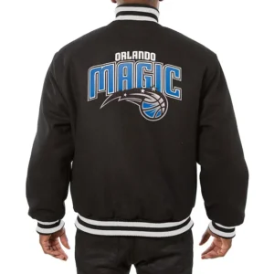 Orlando Magic Black One Color Varsity Jacket 1