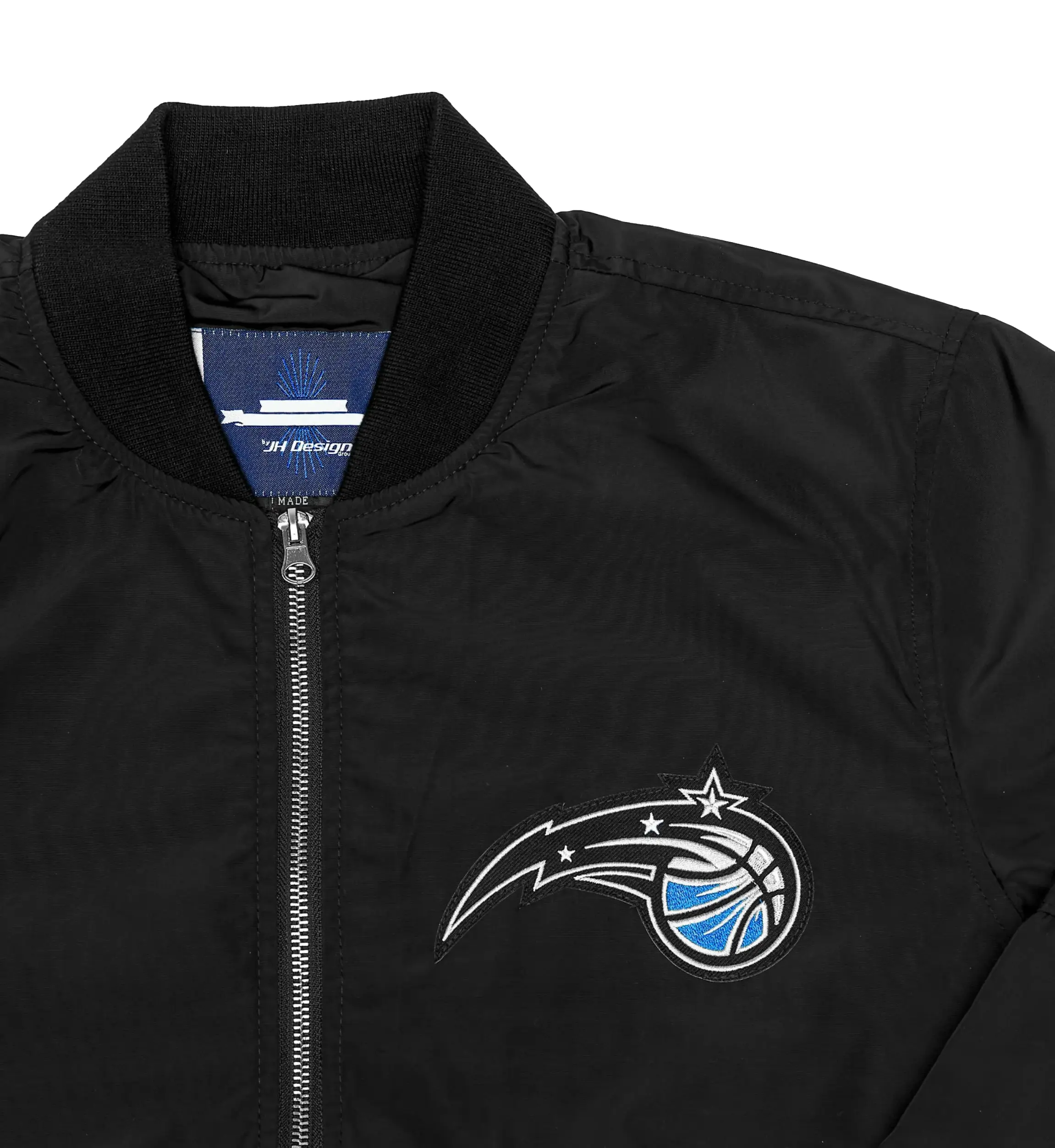 Orlando Magic Team Logo Black Varsity Jacket 2