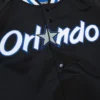Orlando Magic Throwback Wordmark Raglan Black Varsity Jacket 2