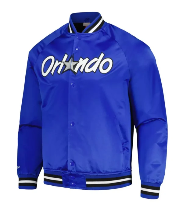 Orlando Magic Throwback Wordmark Royal Blue Varsity Jacket