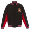 Ottawa Senators Poly Twill Accent Jacket Black