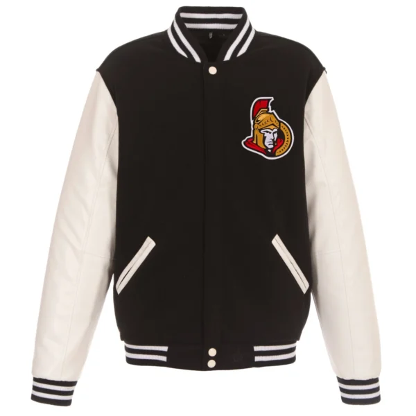 Ottawa Senators Two Tone Fleece Varsity Jacket
