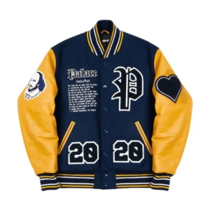 Palace As You Like It Navy and Yellow Varsity Jacket