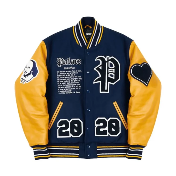 Palace As You Like It Navy and Yellow Varsity Jacket