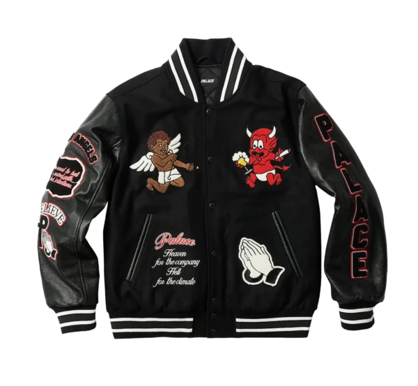 Palace Fallen Angels Black Varsity Jacket
