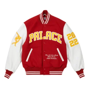 Palace Greek Red and White Varsity Jacket