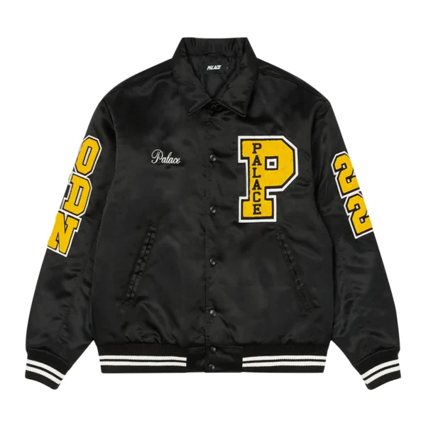 Palace Satin Black Varsity Jacket