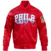 Philadelphia 76ers Big Logo Varsity Red Jacket