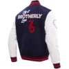 Philadelphia 76ers City Edition Navy Blue Wool Varsity Jacket 1