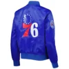 Philadelphia 76ers Classics Royal Blue Varsity Jacket 1