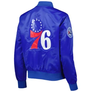Philadelphia 76ers Classics Royal Blue Varsity Jacket 1